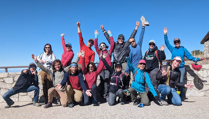 Photo of volunteers at Windy Point Adopt a Crag event