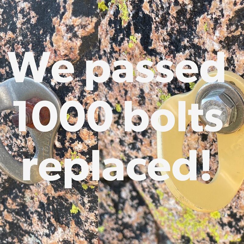 We passed 1000 bolts replaced!