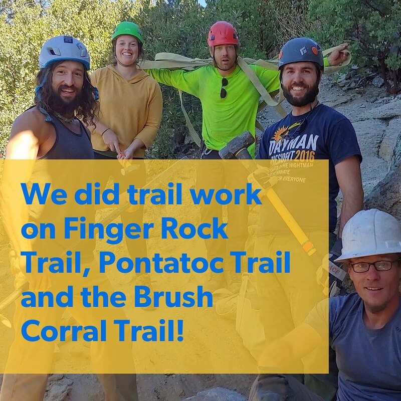Trail work on Finger Rock, Pontatoc, Brush Corral Trails